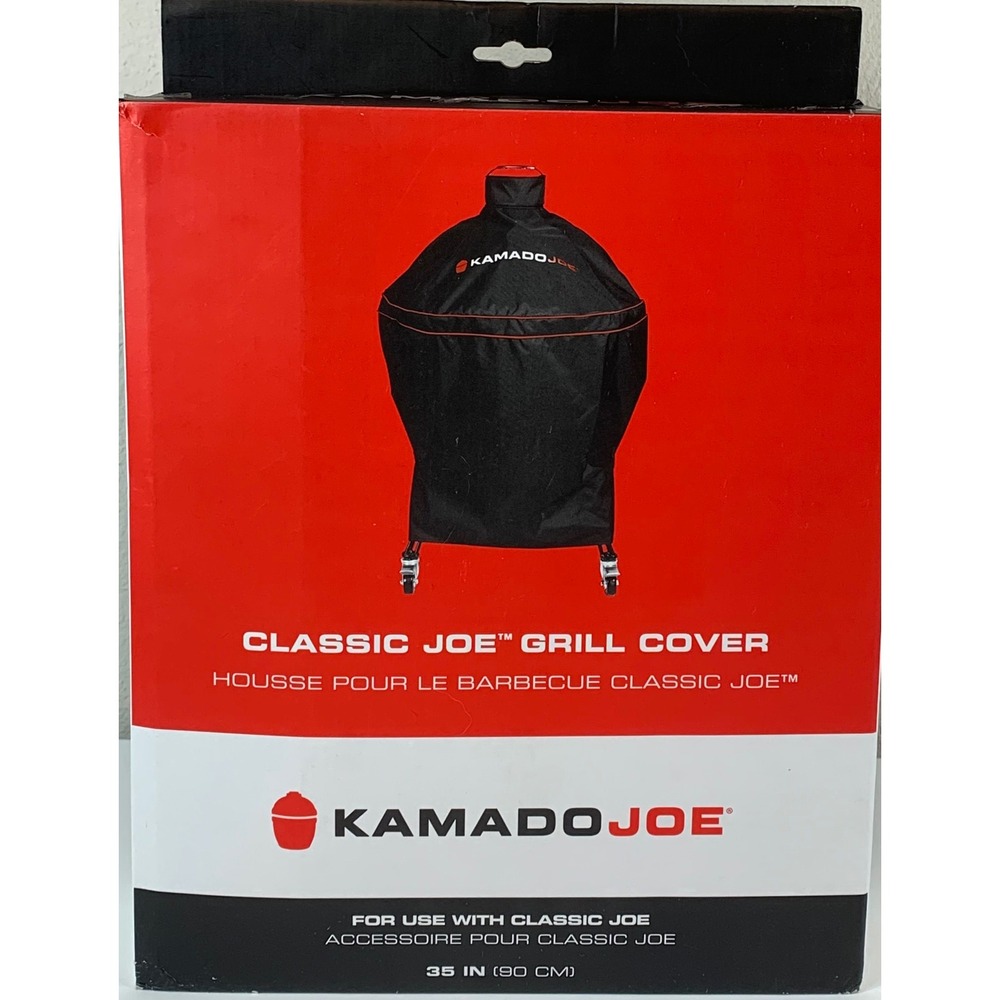 Kamado Joe Classic Joe Grill Cover Black UV Resistant KJ-GC23BWFS 35 Inch